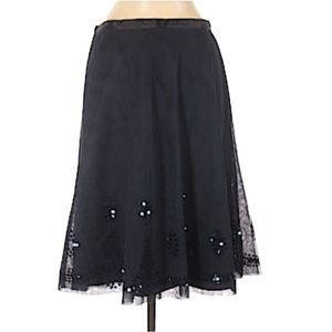 Old Navy Black Tulle Sequined A-Line Skirt